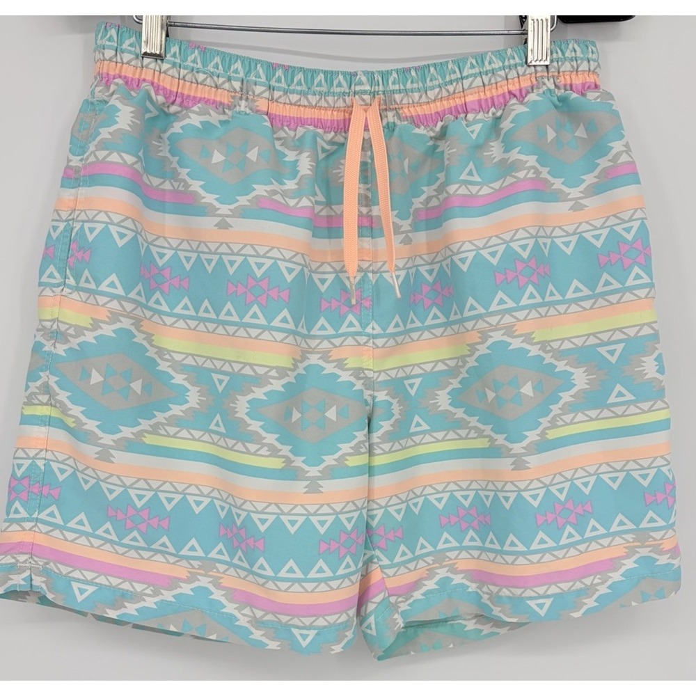 Chubbies Swim Trunks En Fuegos Aztec Southwest Size Medium Mesh Lined Pockets